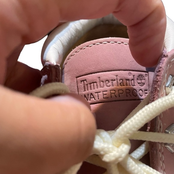 TIMBERLAND Boots NELLIE Womens Size 8.5 M Pink Leather WATERPROOF Outdoor - Picture 5 of 5